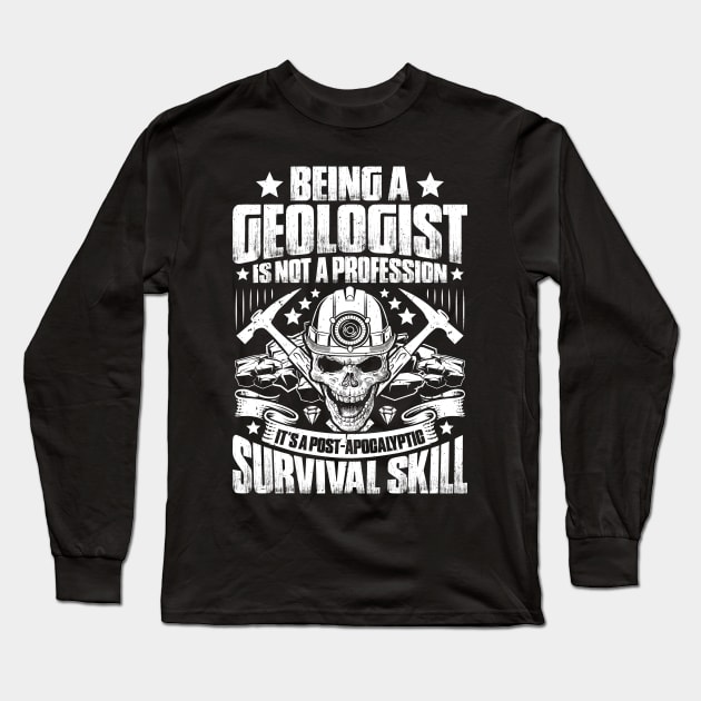 Geology Geologist Earth Science Scientist Gift Long Sleeve T-Shirt by Krautshirts